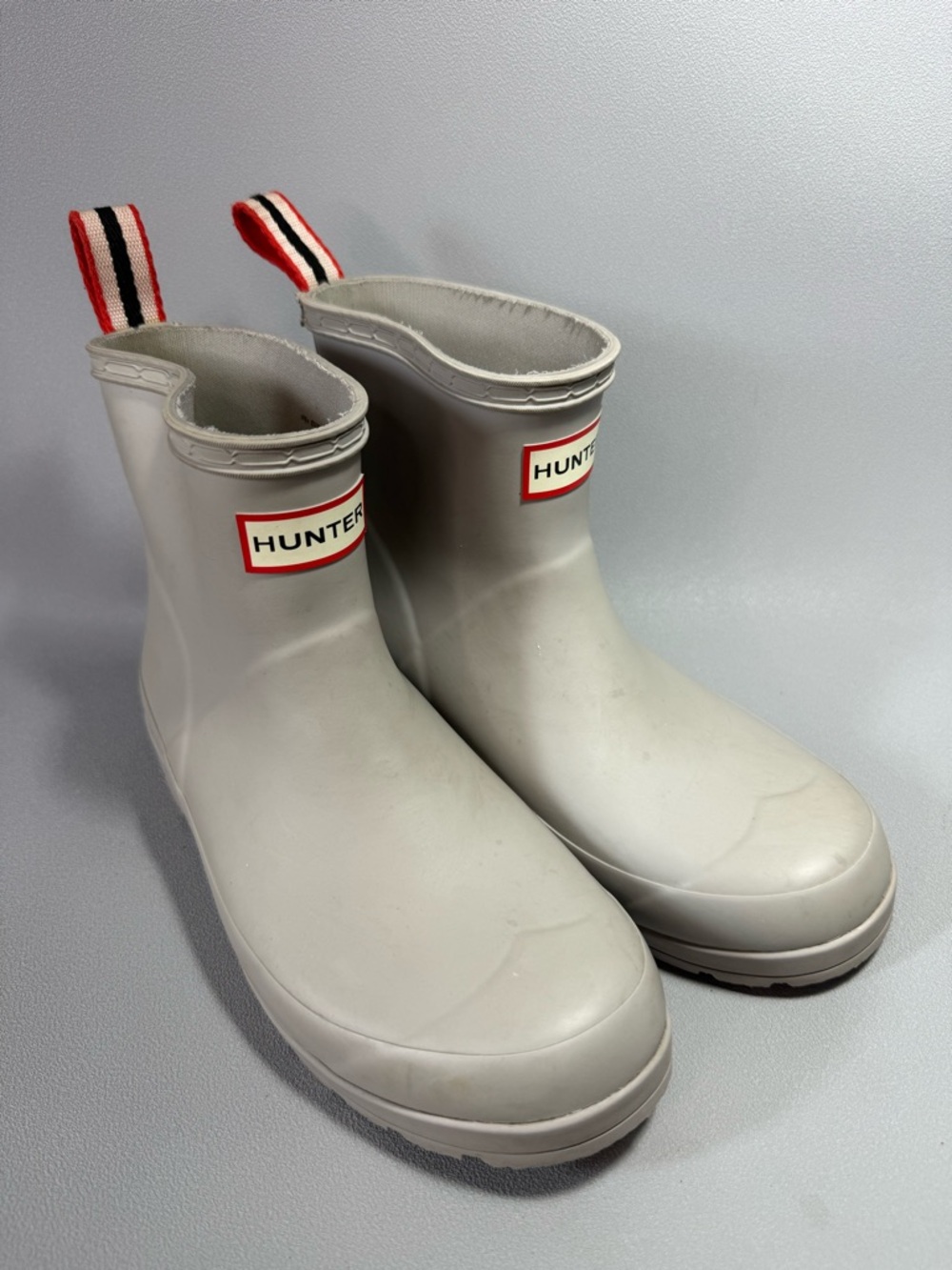 Hunter Play Short Wellington Light Gray Waterproof Rain Boots - Picture 3 of 11